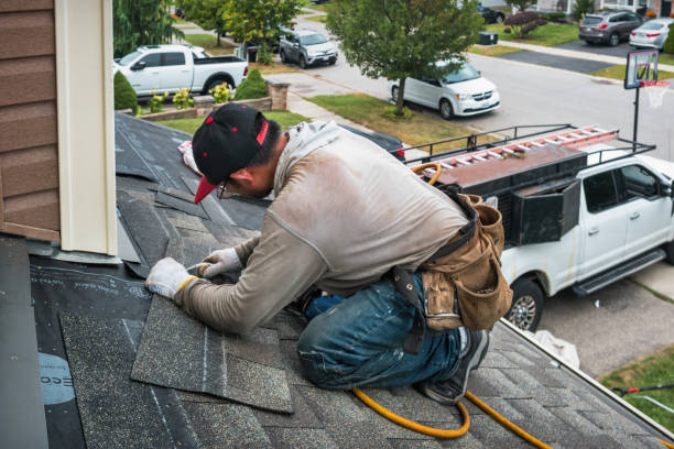 Professional Gutter Repair And Installation technician working in Bainbridge, IN